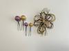Mizuhiki Hair Ornament, Purple Gold, Ball Kanzashi, Kumihimo, Japanese Traditional Clothing, Coming-of-Age Ceremony, Wedding, Graduation, Headpiece,