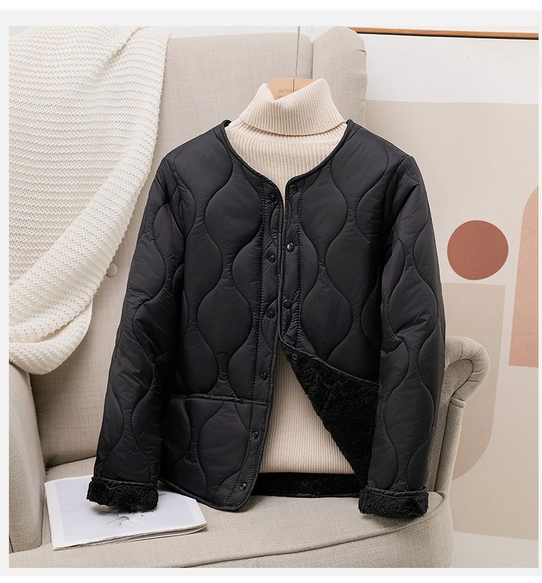 

Новая куртка с хлопковой подкладкой и бархатной подкладкой Приталенная короткая куртка с хлопковой подкладкой, Теплая осенне-зимняя облегающая куртка с хлопковой подкладкой 4XL чёрный