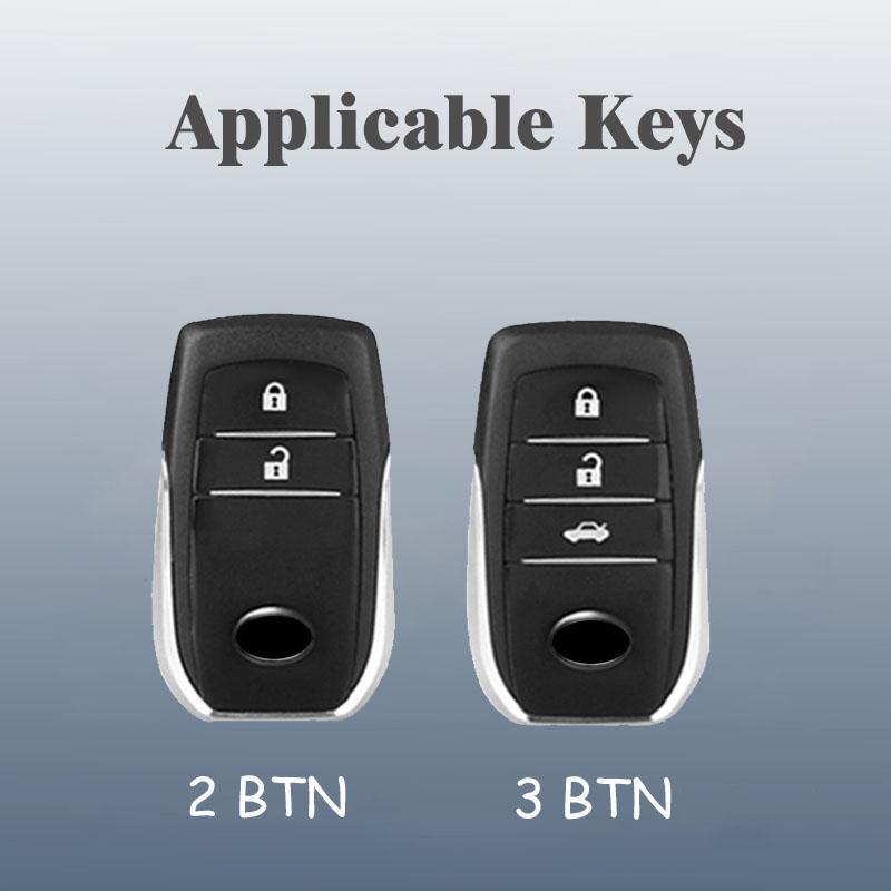 Zinc Alloy Car Key Case Cover For Toyota Land Cruiser 200 300 Prado Crown TLK 200 Yaris Cross Hilux Innova Fortuner Camry 55