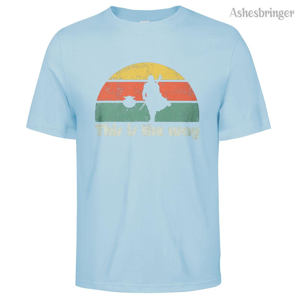 Vīriešu kokvilnas Jedi The Retro Way grafisks T-krekls, ielas ikdienas stila T-krekls vīriešiem un sievietēm