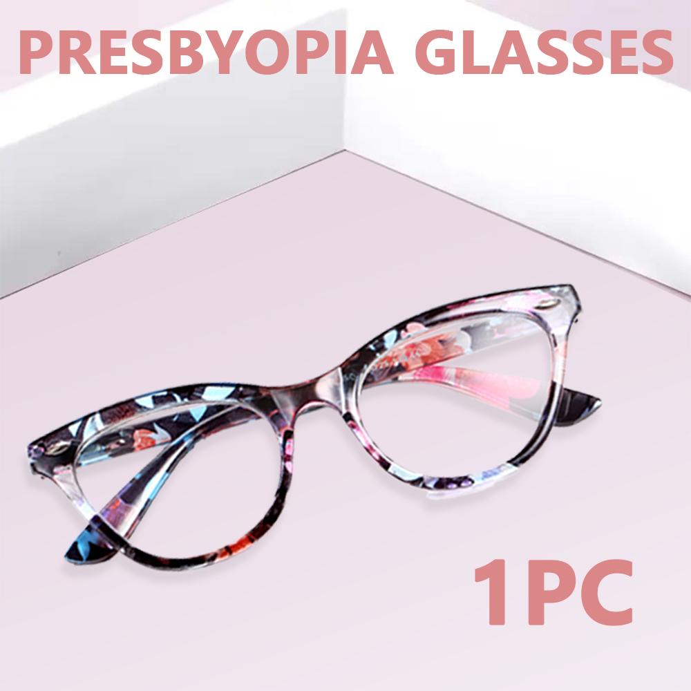 

Fashion Cat Eye Reading Glasses for Women Blue Light Blocking Oversized Spring Hinges Computer Readers +100