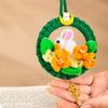 Plush Material Mid Autumn Festival Decoration Rabbit Car Hanging Ornament  Vehicle Interior