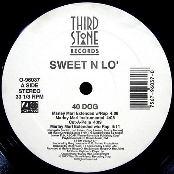 

12inch Record SWEET N LO - 40 Dog 096037 Third Stone Rec 1993 US Soul/Funk Used