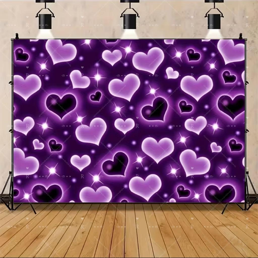 Red Pink Heart Balloon Background Multi Functional Love Banner Birthday Festival Wedding Couple Portrait Photography Backdrop
