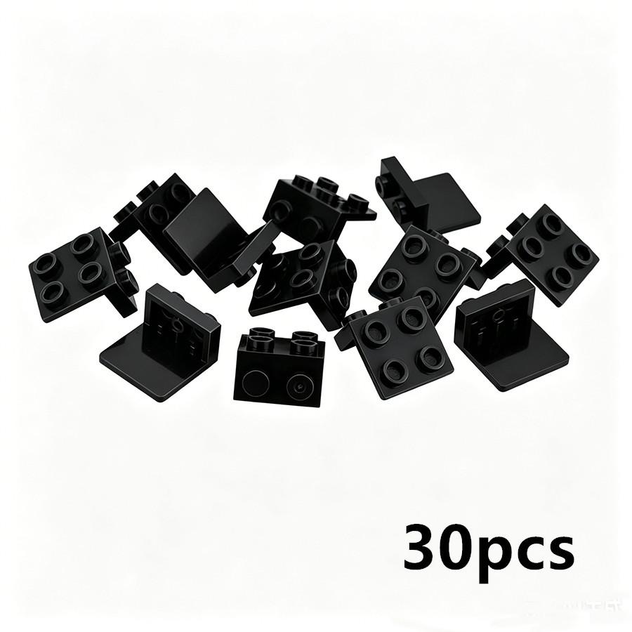 30pcs DIY Buiiding Block 1x2-2x2 Studs Bracket Bricks Accessories Compatible 21712 44728 Educational Creative Toys For Children