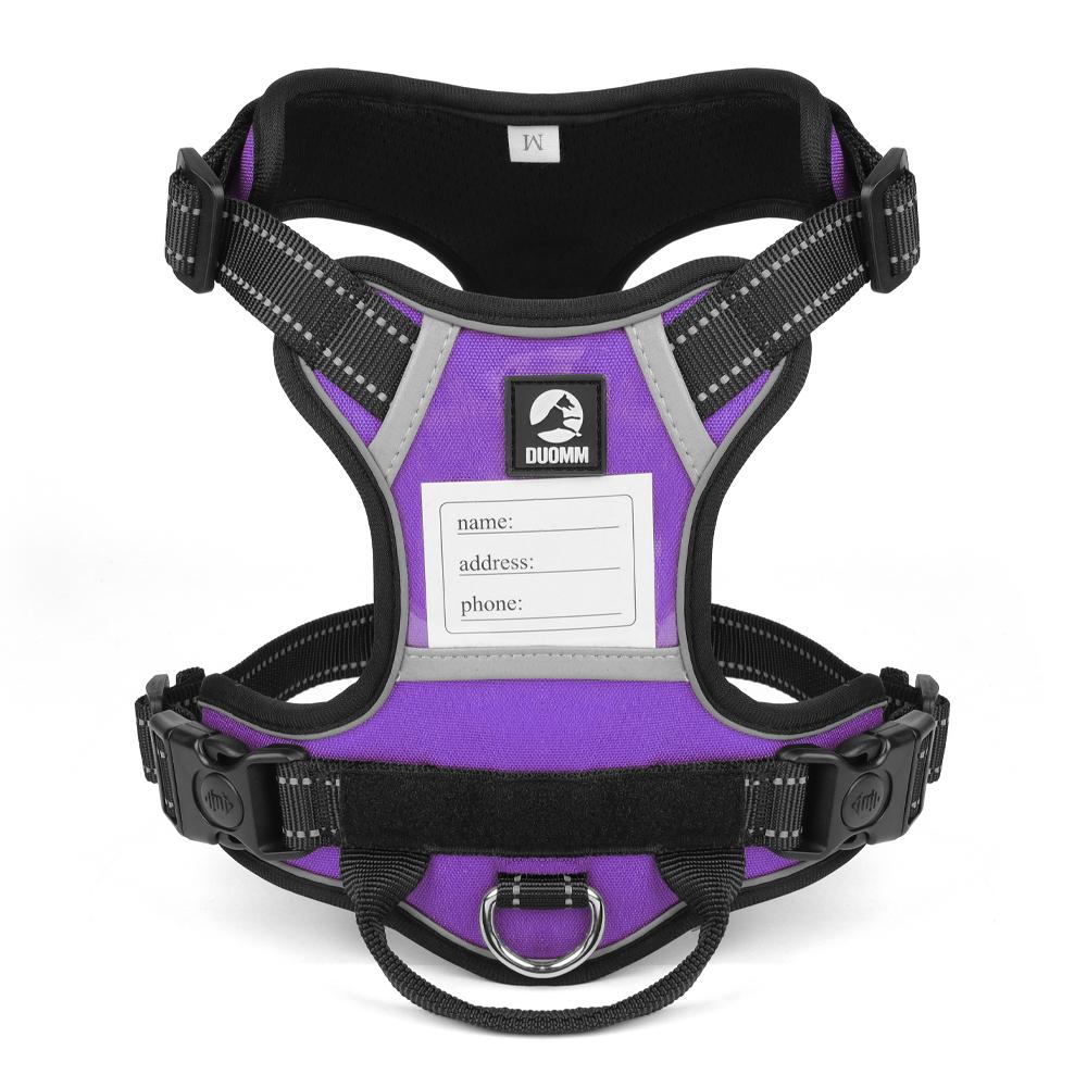 

Шлейка для собак без тяги, светоотражающая шлейка для прогулок с удобной ручкой управления, регулируемый дышащий жилет с мягкой подкладкой для собак S фиолетовый