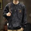 American Style Men Sweatshirts Sping Autumn New O-Neck Printing Labeling Streetwear Fashion Trend Long Sleeve LooseT-shirt Tops