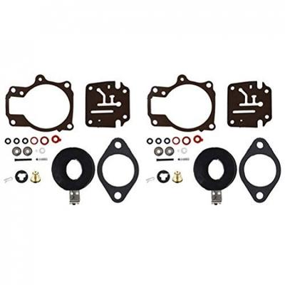 2x Carburetor Rebuild Kit with Float for Johnson Evinrude 396701 18HP To 75HP