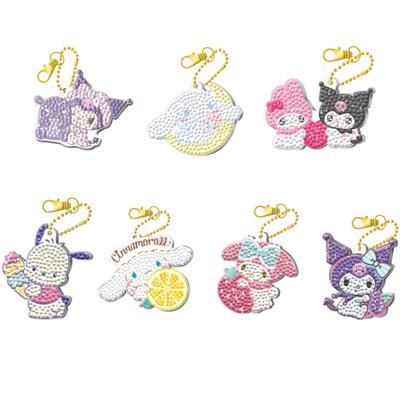 DIY klíčenka Šperky Křížkový steh Postavy - Kuromi My Melody Cinnamoroll Pochacco, oblíbená postava v Koreji