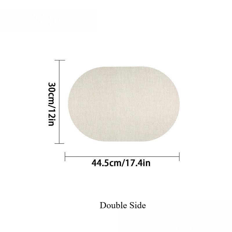 

Premium Heat-Resistant Dining Table PVC Placemat Cup Coaster Tea Cup Mat Bowl Mat Anti-Scald Table Protector Home Use 44.5x30cm 1pc