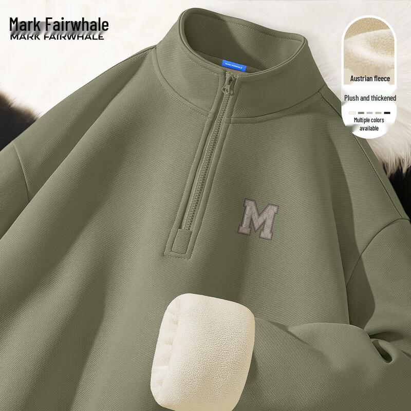 

Mark Hua Fei Men s Heavyweight Fleece Half-Zip Stand-Collar Sweatshirt 2XL (185)