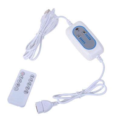 USB-Verlängerungskabel, Zeitkabel mit Fernbedienung, 4 Geschwindigkeitseinstellungen, 2/4/6/8/12 Stunden-Zeiteinstellung für USB-LED-Lampe und Deckenventilator
