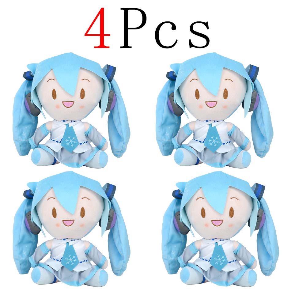 Cartoon 20cm Hatsune Miku Plush Doll Toy Anime sakura Miku snow Miku Character KawaiiSitting posture Fufu Kids Christmas Gift