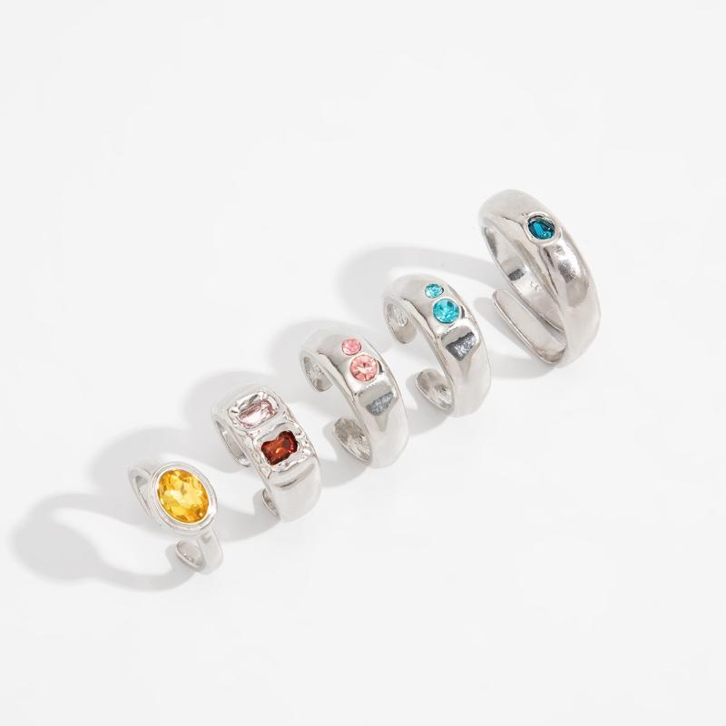 3/4/5 Stück Vintage Trendige Zehenringe Set Offene Fußringe Für Frau Bunter Kristall Minimalistisch Bohemian Sommer Strand Schmuck Geschenk