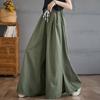Literary and Artistic Casual Wide-leg Pants Women's Summer Large Size Loose Big-leg Pants Retro Thin Culottes Wide-leg Pants