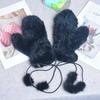 Fashion Winter Women Gloves Genuine 100% Real Mink Fur Glove Knitted Mittens Thick Warm Fur Gloves Mittens