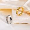 Stainless Steel Wedding Ring for Men Women,Dainty Crystal Zircon Engagement Ring Band Ring,Anniversary Valentine's Day Gift