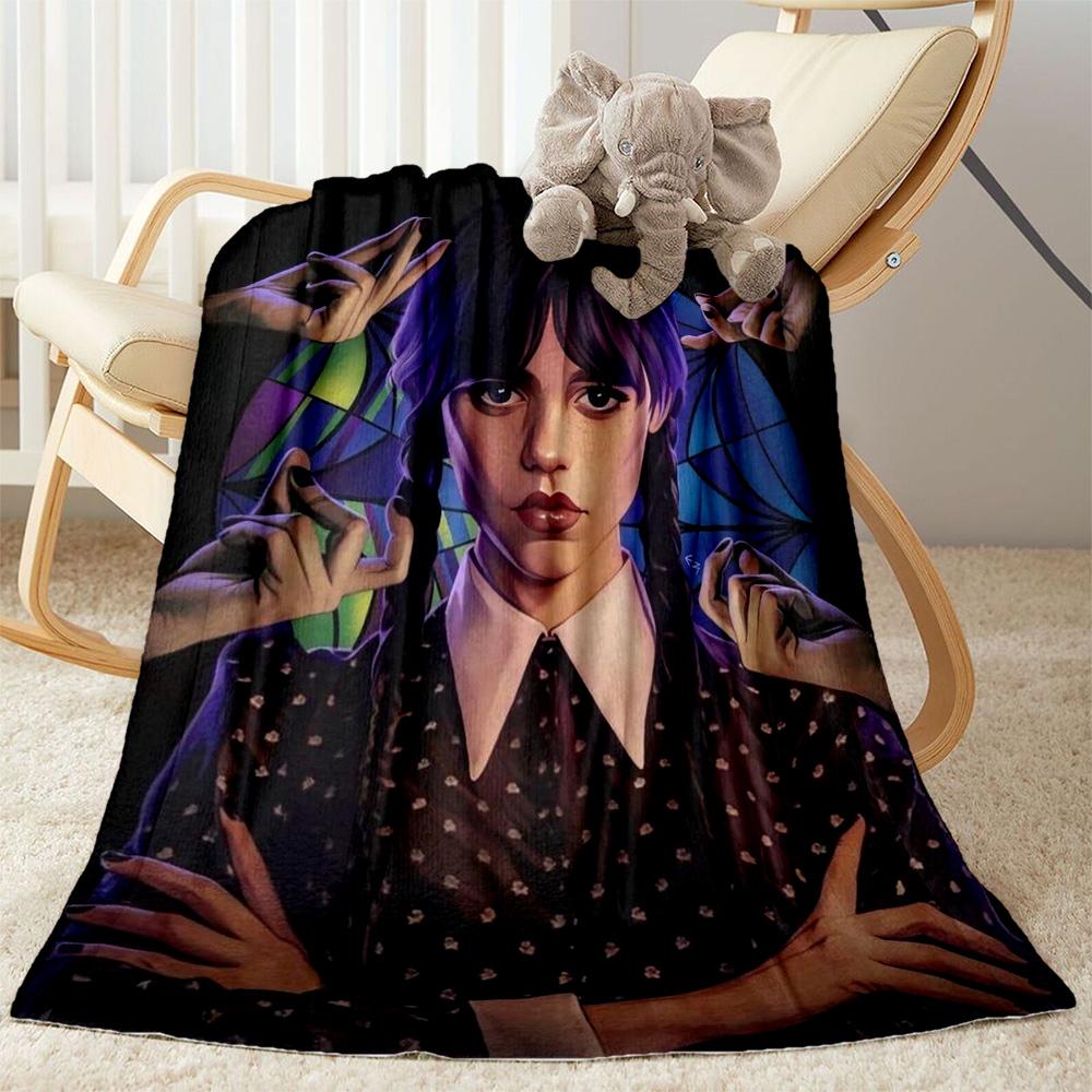 

Wednesday blankets Suitable for sofas,travel, living rooms also a good gift for friends and family Suitable for all seasons. 80cmx120cm