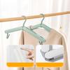 Collapsible Travel Hangers Lightweight Foldable Space-Saver Closet Clothes Hangers with Hidden Clips for Jackets Pants