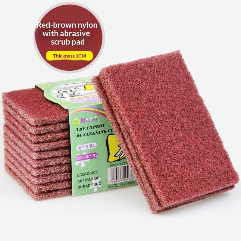5Pcs Abrasive Hand Scouring Pad Abrasive Sponge Scourer Pads Polishing Cleaning Tools Square Nylon Scouring Pad