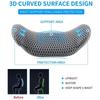 Ergonomic Lumbar Support Pillow,Memory Foam Back Cushion with Machine Washable Cover, Lightweight, Medium Soft Firmness