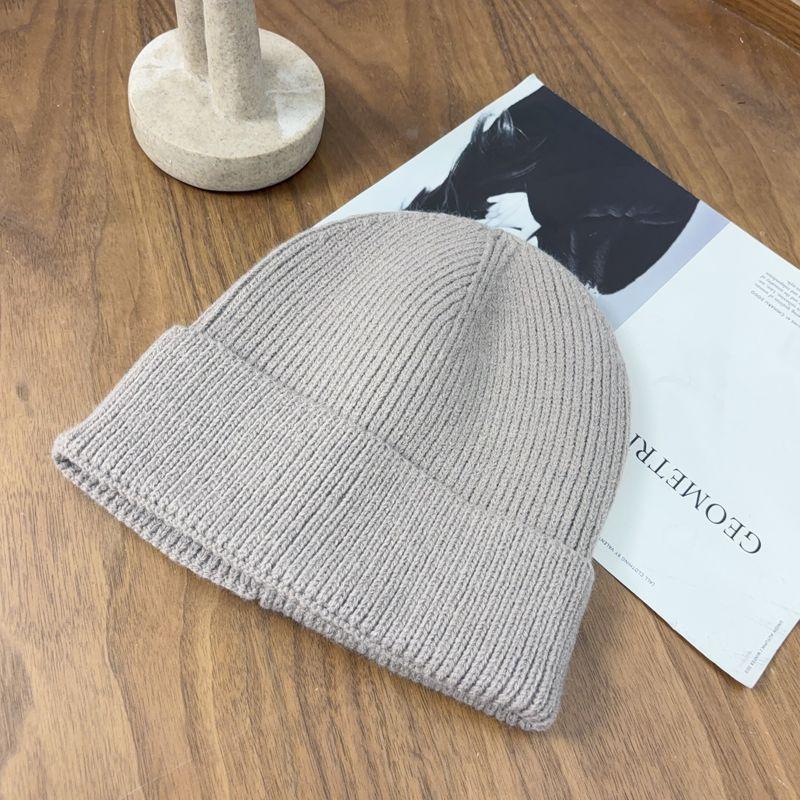 Knitted Hat, Can Add Logo Autumn and Winter Cashmere Warm and Cold Hat Men's and Women's Pullover Wool Hat Embroidery Cold Hat