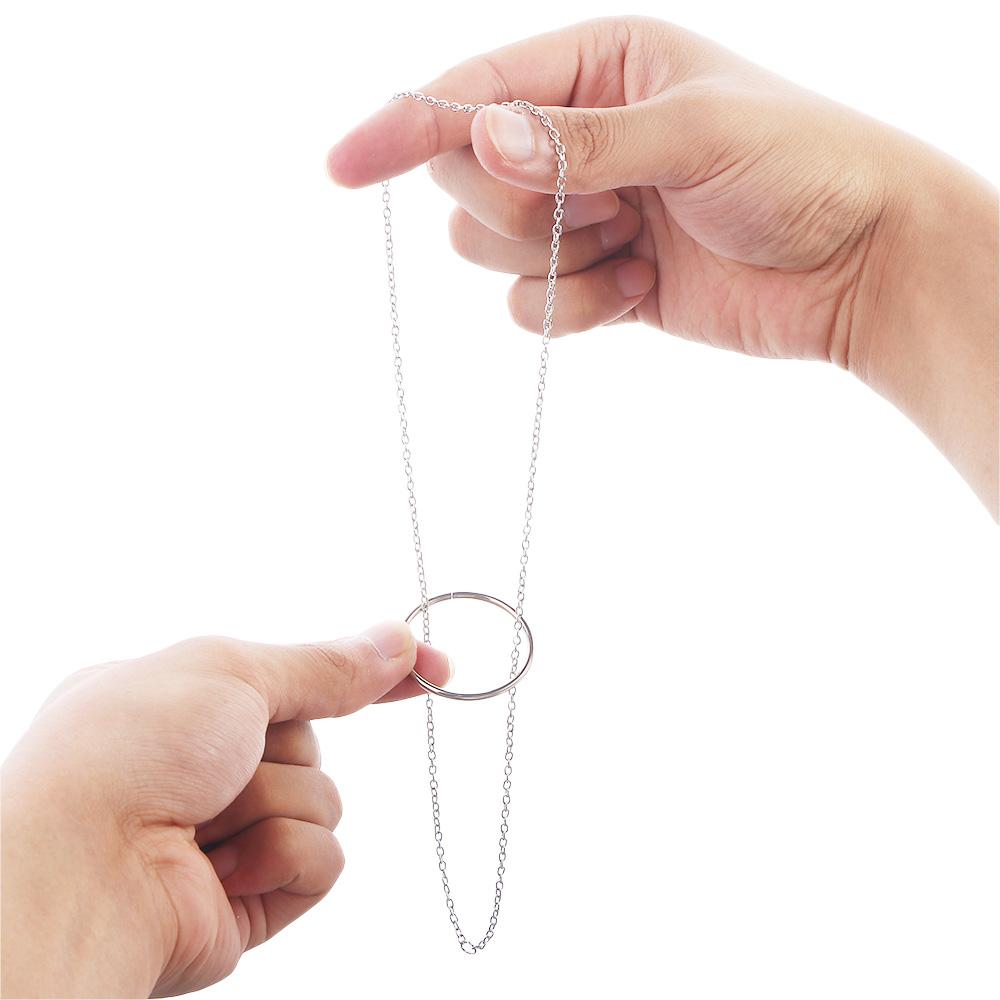 Kids Toy For Children Close-Up Magic Props Metal Knot Ring Magic Ring Chain Magic Tricks Magic Ring