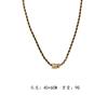 Vintage Chic Gold-Black Woven Choker Necklace Women Geometric Pendant Copper Chain Jewelry