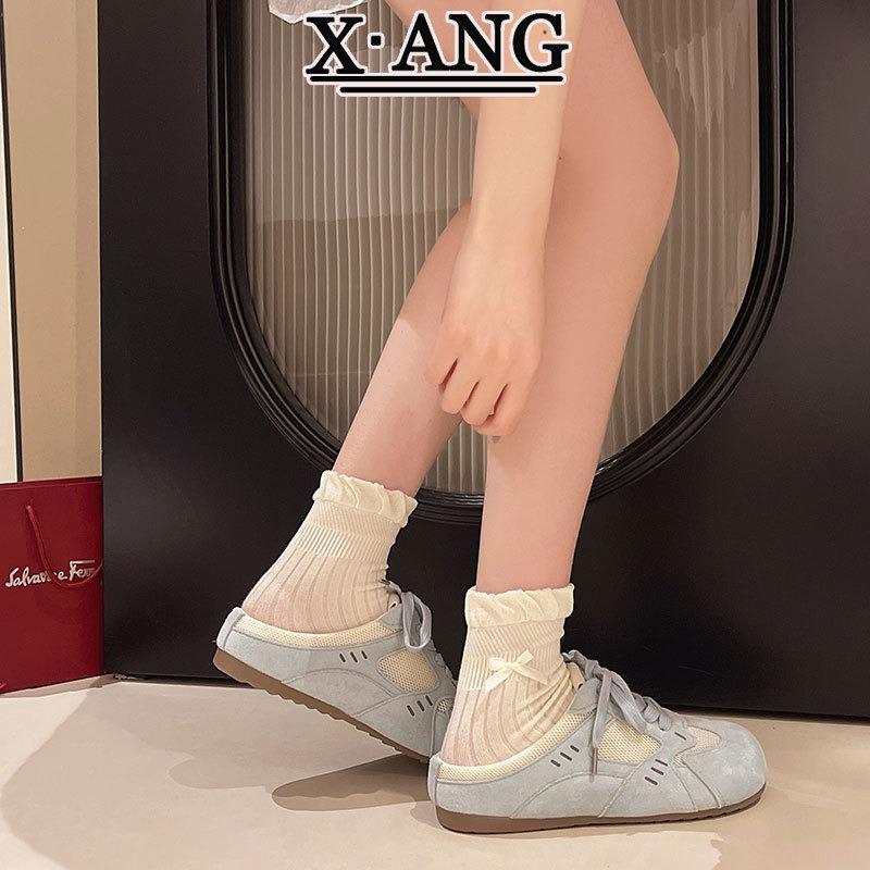 Leather inner height increase children's baotou half slippers summer wear new lazy one pedal women's shoes