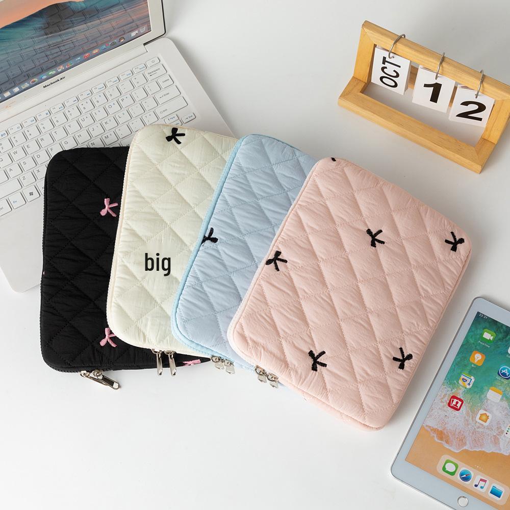 Korean Cute Diamond Embroidery Bow Tablet & Notebook Storage Bag (11/13/15 Inch)