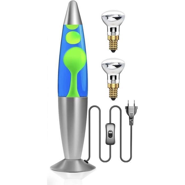 Lampa Lava Rakieta - CELLUSTOP - Lampa Magmowa - 34 cm - 2 Żarówki R39 - Zielona