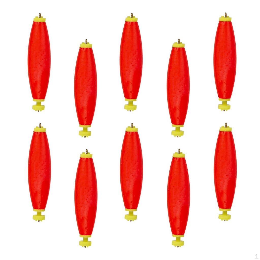 10pcs EVA Foam Floats Bobber Fishing with Connector Hooks Bobbers