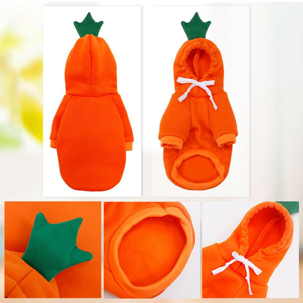 Puppy Kitten Sweaters with Hat for French Bulldog Cute Fruit Shaped Cats Hoodies