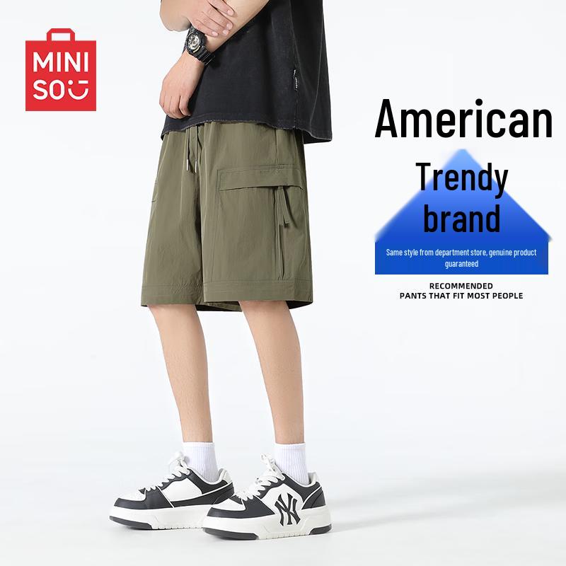 MINISO Men s Lightweight American Style Cargo Shorts M
