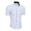 Men's Solid Color Casual Commuting Short Sleeved Shirt