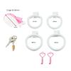 Pink Bow Two-Tone Crafted Chastity Lock: Men's Erotic Urethral Lock, Crossdressing Chastity Device, Chastity Cage Adult Sex Toys