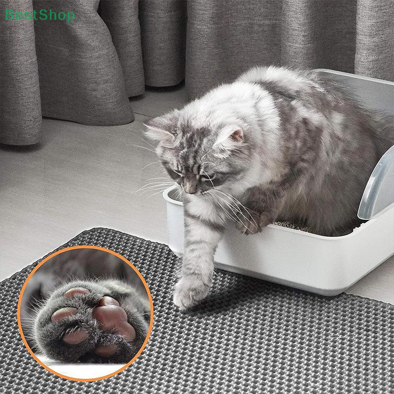 Double Layer Cat Litter Mat Pet Litter Box Filter MatWear Resistant Waterproof Anti-slip