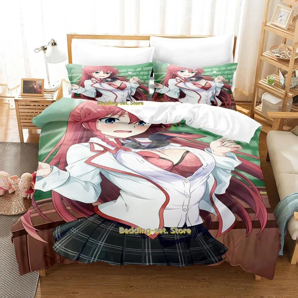 New Lilith Asami Trinity Seven Bedding Set Single Twin Full Queen King Size Bed Set Adult Kid Bedroom Duvetcover Sets Anime Bed