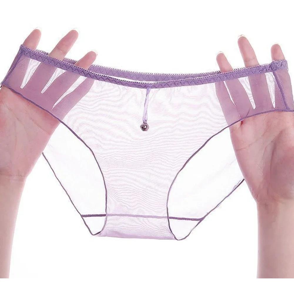Women's Panties Sexy Lingerie Transparent Mesh Erotic Briefs See Through Underwear Female Thin Breathable Underpants Knickers