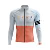Mens Long Sleeve Cycling Jersey Quick Dry Zipper Top Mountain Bike Sport Shirt Breathable Outdoor Wear