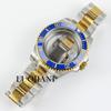 NH35 Case Gold Silver Watch Case 40mm Oyster/Jubilee Bracelet Watch Parts for SUB GMT NH34 NH35 NH36 Movement Sapphire Glass 7