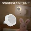 New Car USB Atmosphere Light Universal  wire-free LED car breathing light, mini decorative flower-shaped colorful night light