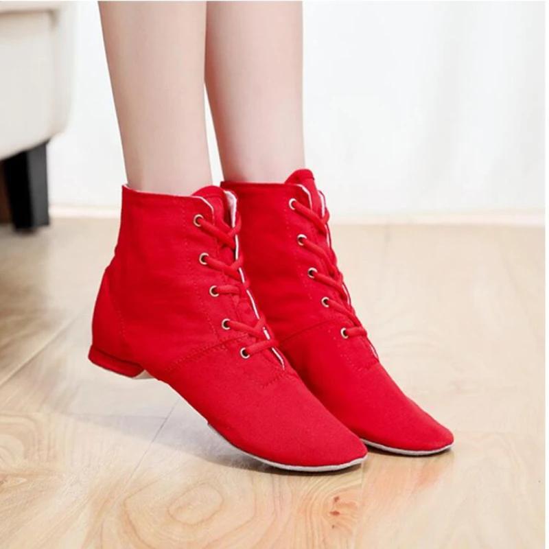 New High Gang Canvas Jazz Shoes Women Maodi Ballet Dance Shoe Sneakers Latin Tango Dancing Ladies Girls Pointe Shoes for Ballet