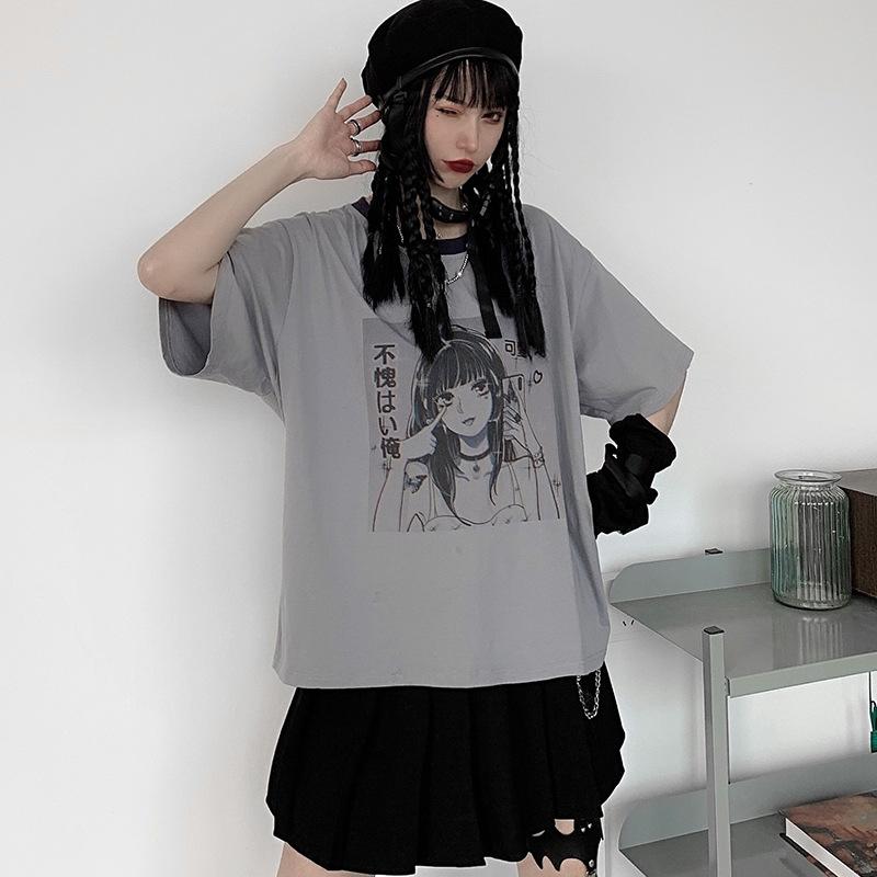 Buy Summer Women T-shirt Anime Kawaii Cartoon Top Short Sleeve