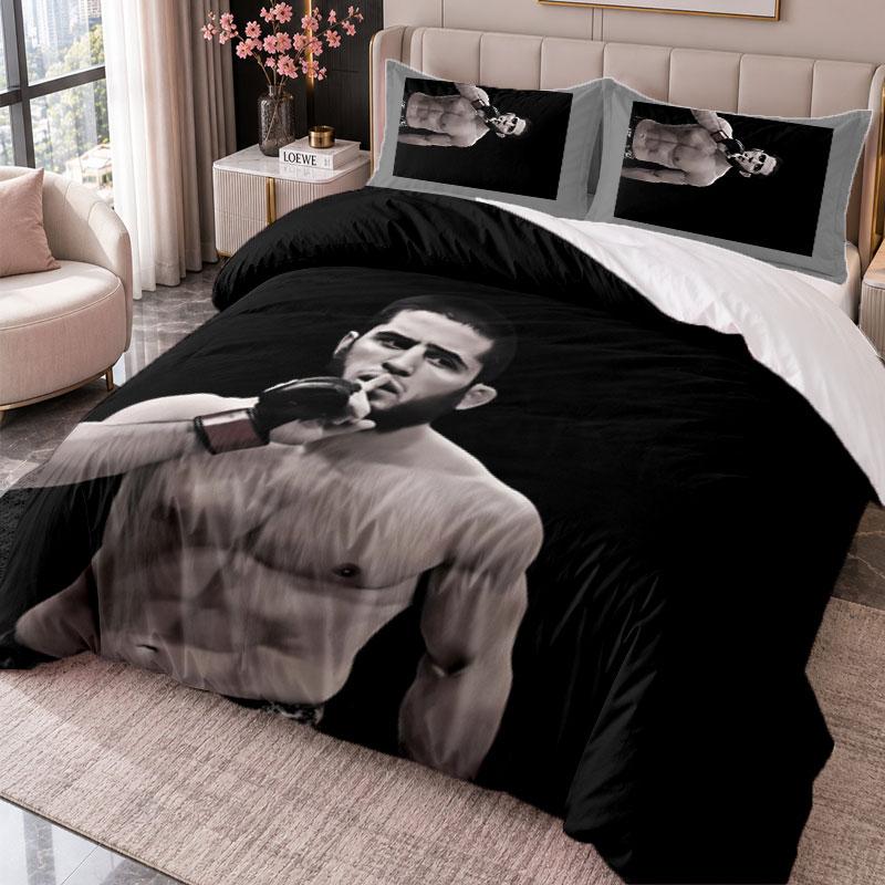 Islam Makhachev 3Pcs Bedding Set Duvet Cover With Two Pillowcases For Bedroom Home Decoration