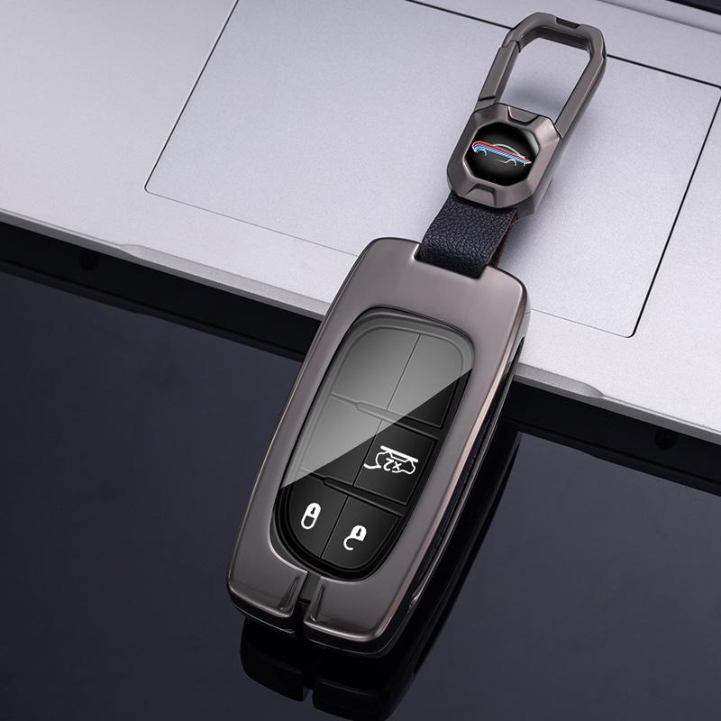 Metal Car Remote Key Case Cover Full Protection For Jeep Wrangler JL TJ Gladiator JT 2018 2019 2021 For Jeep Grand Cherokee Renegade Compass