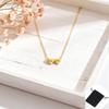 Customized Name Date Mini Minimalist Love Necklace Stainless Steel Heart Shaped Women's Necklace Fashion Couple Jewelry Gift