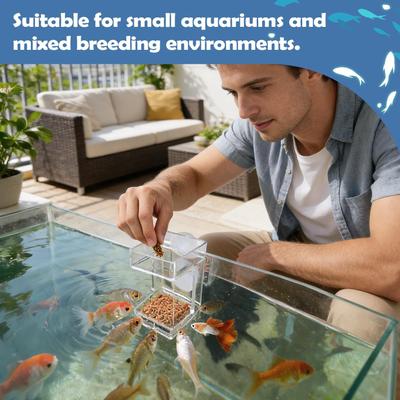 Fish Food Feeder Suction Cup Aquarium Feeding Dish Clear Fish Tank Food Dish For Turtle Betta Tetras Shrimp Saltwater Freshwater