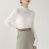 Autumn Long Sleeve Casual Base Knitted Women's Sweater Winter Thin Half High Collar Pullover Sweaters Women Solid Slim Female Knitwear Jumpers 25816