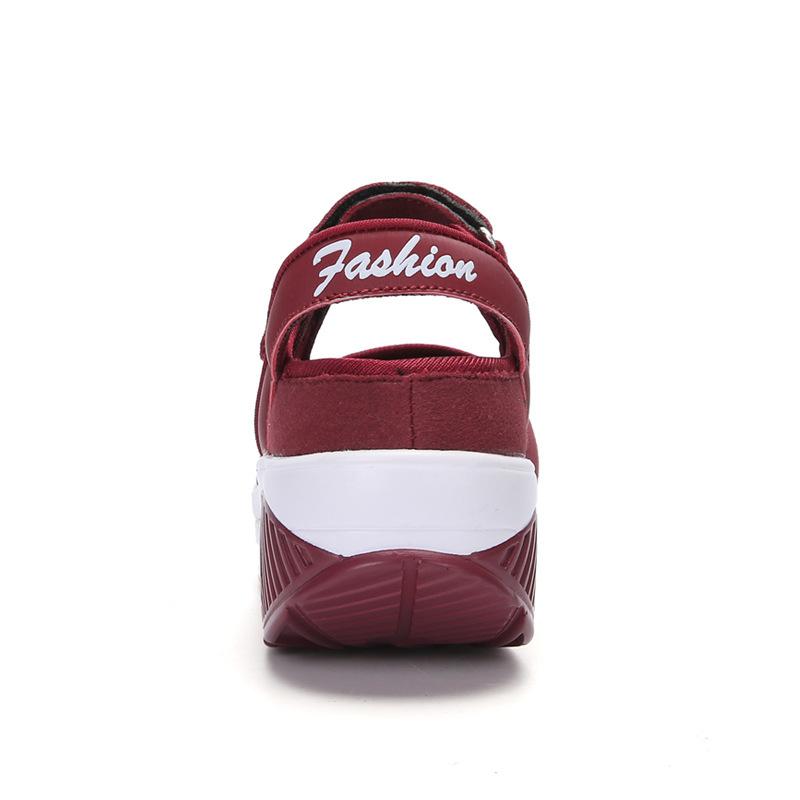 

New rocking shoes air cushion casual breathable shallow mouth thick-soled nurse shoes size 35-42 42